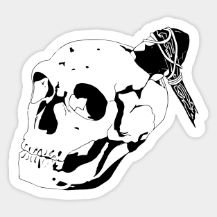 Neanderthal Skull Sticker